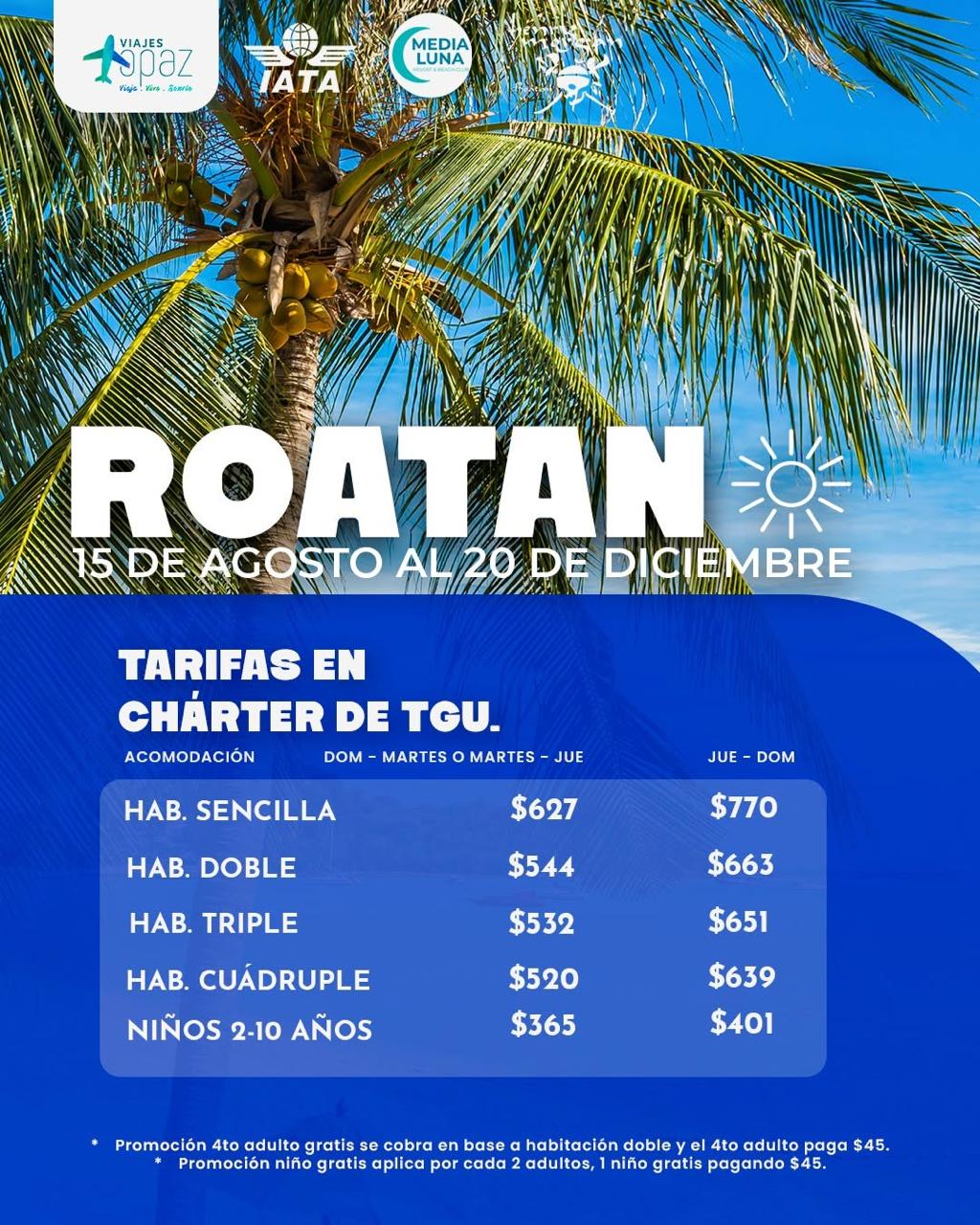 Oferta Media Luna Resort en Roatán