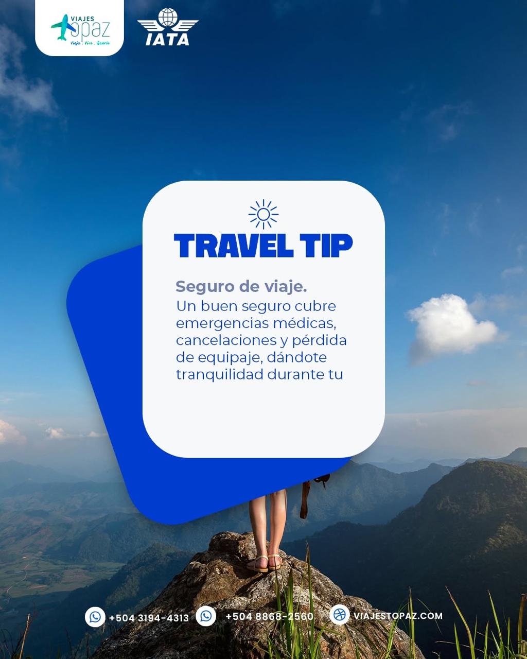 Consejo de viaje sobre seguro de viaje